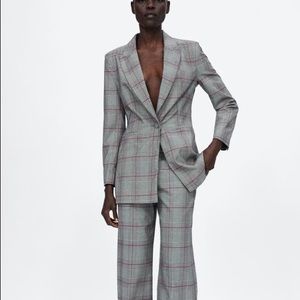NWT Zara Checkered Blazer